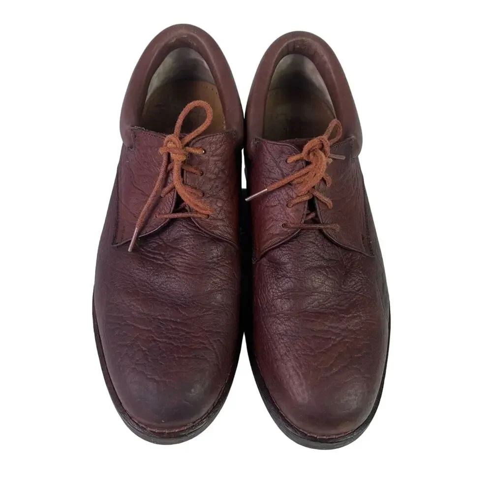 TAUER & JOHNSON Shoes Oxford Mens 12 Brown Handcrafted Leather Lace Up